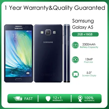 Оригинальный Разблокированный Samsung Galaxy A5 A5000 1 Sim 4G четырехъядерный 2 ГБ ОЗУ 16 ГБ ПЗУ 13 МП 5,0 