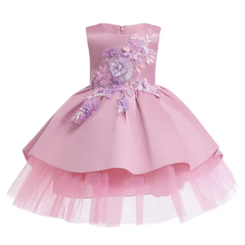 Платье Для маленьких девочек, одежда для малышей, костюм принцессы, милые весенне-летние вечерние платья для девочек 2-10 лет, детская одежда