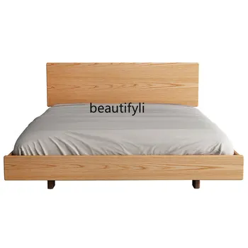 Подвесная кровать из цельного бревна, кровать из североамериканского белого дуба, Двуспальная кровать 1,8 в главной спальне