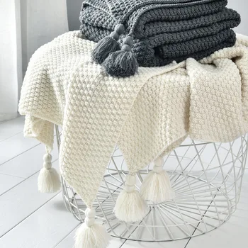 Пододеяльник для дивана Nordic, Офисный Ворсовый Платок, Вязаное одеяло для отдыха, Удобное Покрывало для украшения дома, Разные размеры