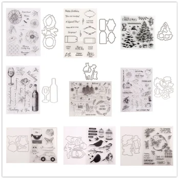 Прозрачные штампы и набор штампов Силиконовые прозрачные штампы для рождественского декора в стиле скрапбукинг своими руками