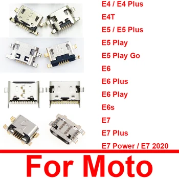 Разъем для зарядки через USB, Док-порт Для Motorola Moto E4 XT1762 XT1772 E5 E6 E7 Plus Play E4T E6s E7 Power E7 2020 XT2095-1