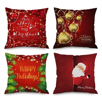 С Рождеством, Санта Клаус, чехол для дивана, автомобиля, подарок для домашнего декора, наволочки в виде Рождественской елки
