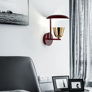 современный светодиодный стеклянный шар wandlamp industrial decor luminaria cabecero de cama спальня