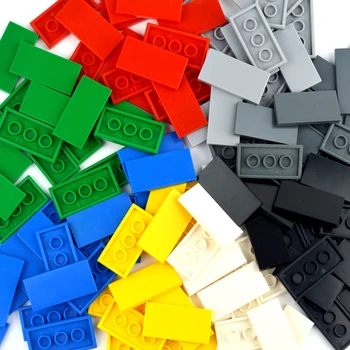 строительные блоки MOC для творчества размером 2x4, совместимые с 87079 кирпичами, керамической плиткой, кирпичами, гладкими плоскими плитками, игрушками
