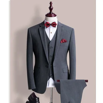 Сшитое на заказ свадебное платье жениха, блейзер, Брюки, деловые классические брюки высокого класса ZHA04-85599