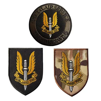Тактические нашивки SAS британских ВВС, военный веер, Вышитая нарукавная повязка, Значок морального духа, Декоративная наклейка на рюкзак