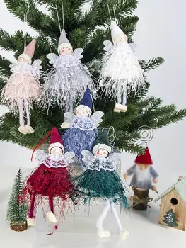 Украшения для рождественской елки, милые шерстяные игрушки для куклы-ангела, Рождественский подарок для украшения дома