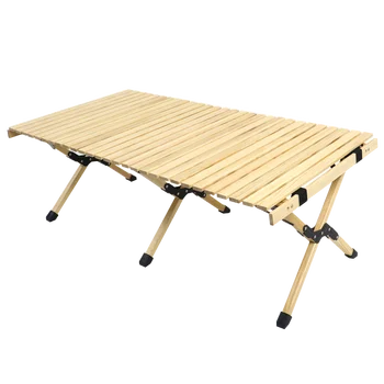 Уличный стол Портативный Складной яичный рулет для кемпинга, пикника Деревянный стол
