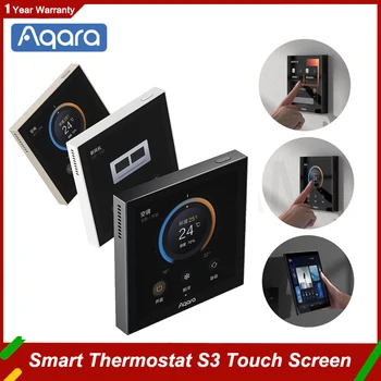 Умный Термостат Aqara S3 С Сенсорным Экраном 3,95 Дюйма, Поддержка Голосового / Дистанционного Управления, Определение Температуры и Влажности Для приложения Homekit