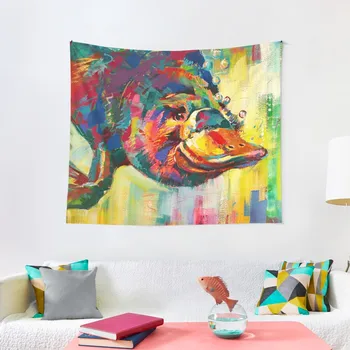 Утконос - австралийское млекопитающее, Гобелен, милые декоративные картины на гобеленах, Декор спальни