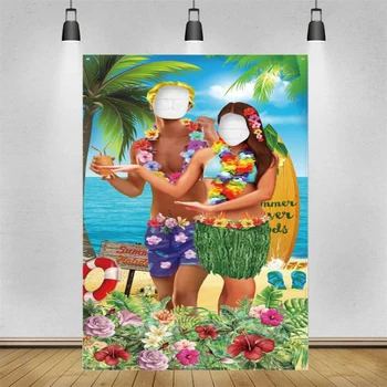 Фон для фотосъемки, Гавайская фотобудка, Забавный баннер для пары Луау, Дверной баннер или принадлежности для пляжной вечеринки, сувениры, фоновый декор