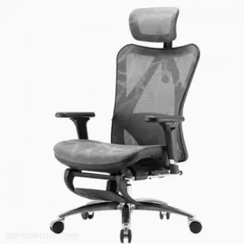 Эргономичное кресло Компьютерное Кресло Кресло для домашнего офиса Кресло для босса с прямыми волосами из Гонконга Подъемное Сетчатое Тканевое Вращающееся кресло