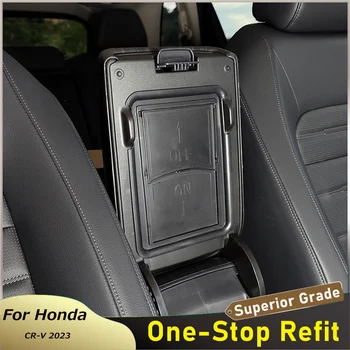 Ящик для хранения автомобильных подлокотников, Контейнеры для хранения перчаток на центральной консоли ABS для Honda CR-V 2023